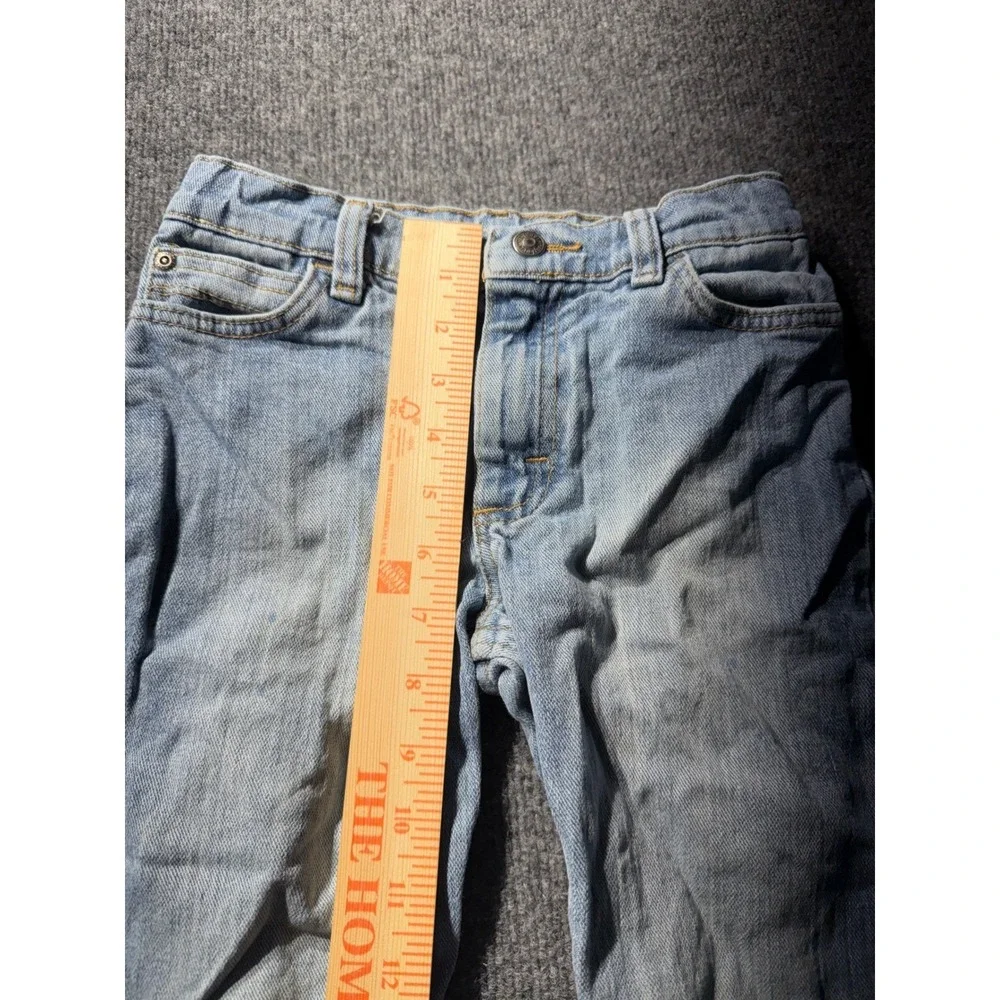 Cat & Jack Boys Size 7 Regular Light Wash Stretch Denim Jeans Adjustable Waist